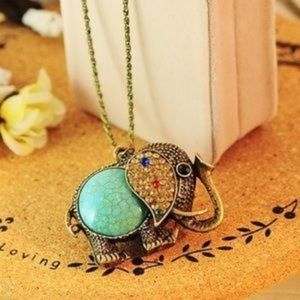 Faux Turquoise Sweater Chain